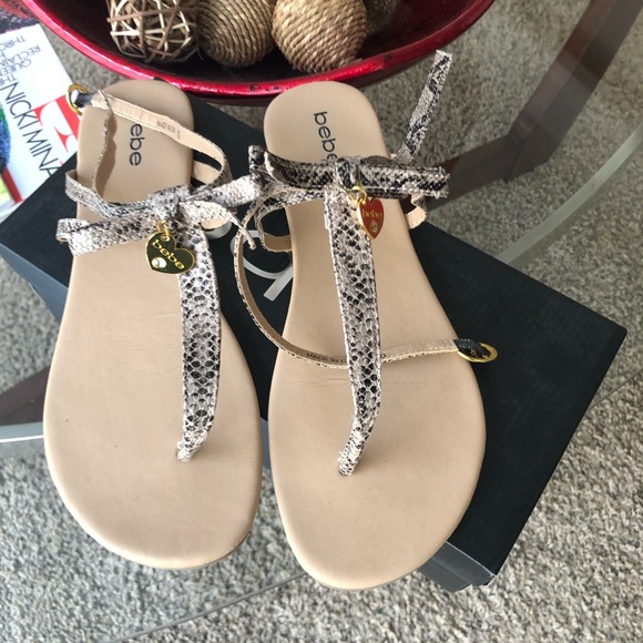 bebe flat sandals